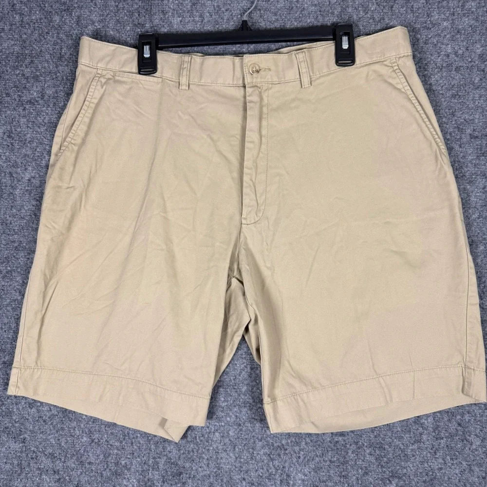 Polo Ralph Lauren Chino Shorts Mens 38 Tan Khaki Cotton Classic Flat Front Golf